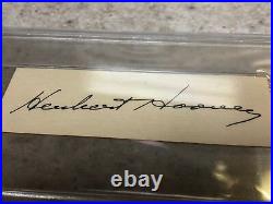 PSA/DNA Authentic President Herbert Hoover Signed Cut Signature Autograph