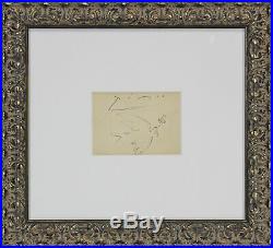 Pablo Picasso Authentic Signed Framed 5x6.5 Original Dove of Peace Artwork BAS
