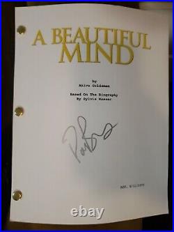 Paul Bettany Signed Script for A Beautiful Mind