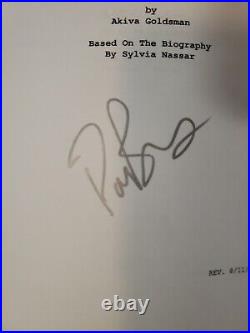 Paul Bettany Signed Script for A Beautiful Mind