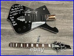 Paul Stanleys Guitar Stage Used Personal KISS Signed Guitar Exact Proof Simmons