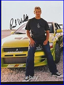 Paul Walker autographed 8x10 photo, signed, authentic, Fast And Furious, COA