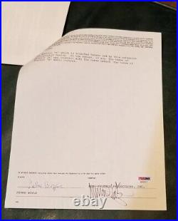 Peter Boyle signed Contract PSA DNA Autograph Auto Actor Everybody Loves Raymond