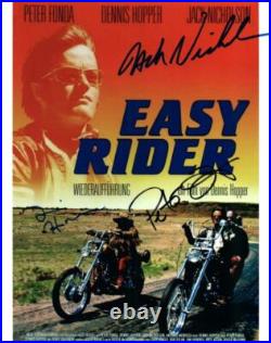 Peter Fonda Dennis Hopper Jack Nicholson 8x10 signed Picture autographed + COA