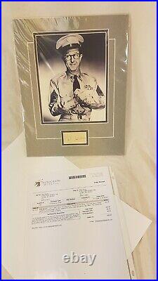 Phil Silvers Autograph Photo Matted Signed 11x14 COA star