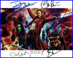 Pratt Bautista Rooker Cooper Diesel Saldana autographed 8x10 signed Photo & COA