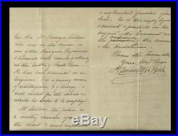 President Abraham Lincoln / Hamilton Fish Signed Letter Jsa & Psa Mint 9 Auto