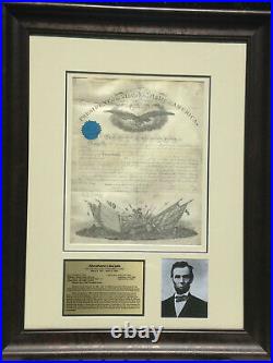 President Abraham Lincoln Signed Autographed 1863 Appointment Document PSA/DNA
