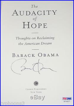 President BARACK OBAMA Signed 1st Edition THE AUDACITY OF HOPE book with PSA LOA