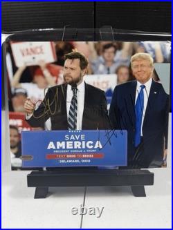 President Donald Trump & JD Vance Dual Signed 8x10 Photo TSA #3235513 COA