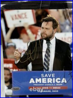 President Donald Trump & JD Vance Dual Signed 8x10 Photo TSA #3235513 COA