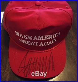 President Donald Trump Signed Campaign Red MAGA Hat Official Cali Fame JSA Rare