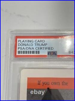 President Donald Trump Signed The Game Playing Card Slabbed, Psa/dna Rare
