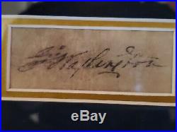 President George Washington Authentic Signed Document Cut Signature Autograph