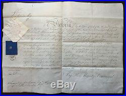 QUEEN VICTORIA. Signed Military Commission, 1840