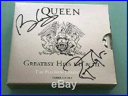 Queen Brian May Roger Taylor CD Freddie Mercury Bohemian Rhapsody UACC signed x2