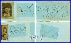 Queen signed autograph album pages 1970s British band Freddie Mercury Brian May