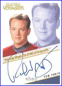 Quotable Star Trek Voyager Robert Duncan McNeill Tom Paris Ext LIMITED Autograph