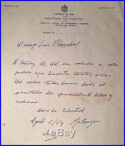 RARE 1959 Cuba CHE GUEVARA Signed Letter ALS on OFFICIAL STATIONERY with PHOTO
