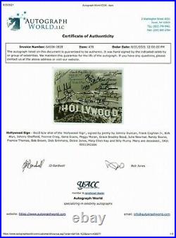 RARE! Hollywood Sign Signed (X16) 10X8 Color Photo Autograph World COA