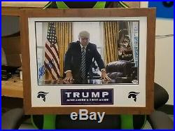 RARE SIZE 18x12 Donald Trump signed autograph. PSA cert MAGA, president photo