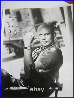 RARE Yul Brynner IN PERSON AUTOGRAPH signed 8x10 photograph TO MY DAD! OOAK RARE