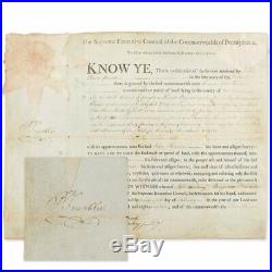 Rare BENJAMIN FRANKLIN Signed 200yr Old Document 1787 JSA/PSA