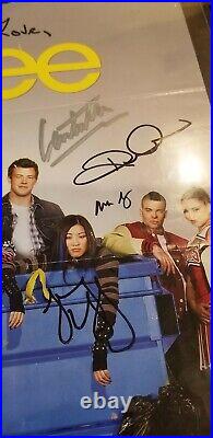 Rare Glee 8x cast signed poster JSA Cory Monteith Lea Michele Kevin McHale COA