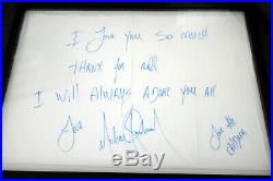 Rare Michael Jackson Autograph / Signed Linen / Handwritten Text (2012 Auction)