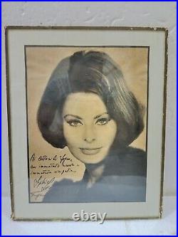 Rare Vintage Sophia Loren Autograph Signed Photo 1962