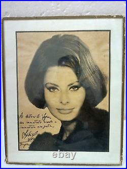 Rare Vintage Sophia Loren Autograph Signed Photo 1962