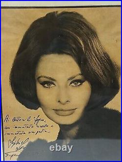 Rare Vintage Sophia Loren Autograph Signed Photo 1962