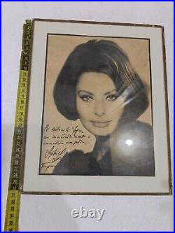 Rare Vintage Sophia Loren Autograph Signed Photo 1962