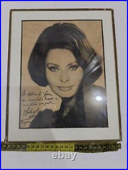 Rare Vintage Sophia Loren Autograph Signed Photo 1962