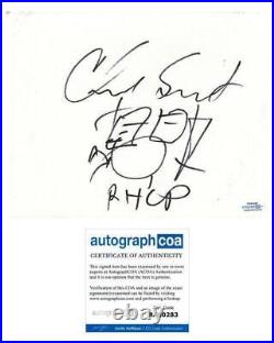 Red Hot Chili Peppers Chad Smith Autograph Signed 8x10 Canvas RHCP Drummer ACOA