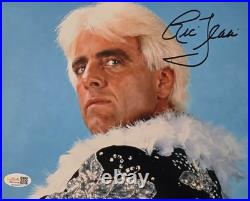 Ric Flair Signed Autographed 8x10 Metallic WWE Nature Boy JSA COA