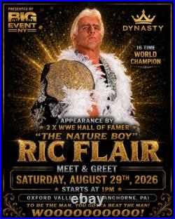 Ric Flair Signed Autographed 8x10 Metallic WWE Nature Boy JSA COA