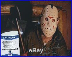 Richard Brooker Friday The 13th Part 3 Signed 8x10 Jason Photo Bas Beckett Coa