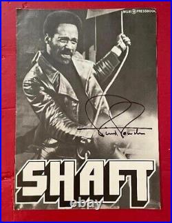 Richard Roundtree In Person Signed Mgm Pressbook For The 1971 Film Shaft