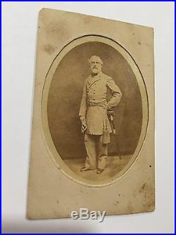 Robert E. Lee Original Carte De Vista Photo Rare Image Civil War Autographed