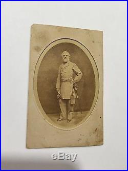 Robert E. Lee Original Carte De Vista Photo Rare Image Civil War Autographed