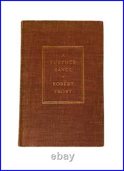 Robert Frost signed Hard Cover Book JSA LOA A Futher Range Bold Auto Rare E102