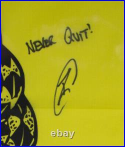 Robert O'Neil Signed Framed Dont Tread On Me Flag Never Quit Inscribed PSA