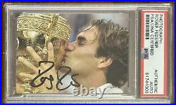Roger Federer Signed Wimbledon Photograph Psa Dna Certified Autograph Picture