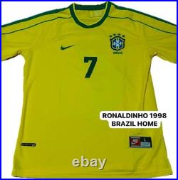 Ronaldinho Signed Brazil 1998 Jersey Beckett Coa