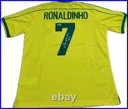 Ronaldinho Signed Brazil 1998 Jersey Beckett Coa