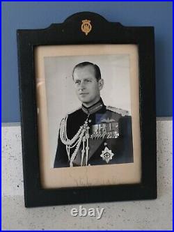 Royalty Signed Antique Presentation Photograph Document Autograph Prince Philip