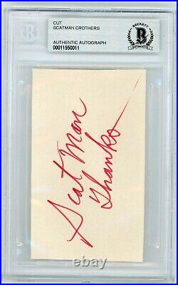 SCATMAN CROTHERS Cut Auto Slabbed Signed Certified Autograph Beckett BAS