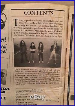SIGNED 4x Metallica 1986 Cliff Burton COA PSA Magazine album guitar bass t-shirt