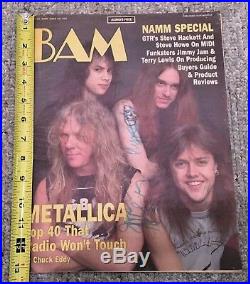 SIGNED 4x Metallica 1986 Cliff Burton COA PSA Magazine album guitar bass t-shirt